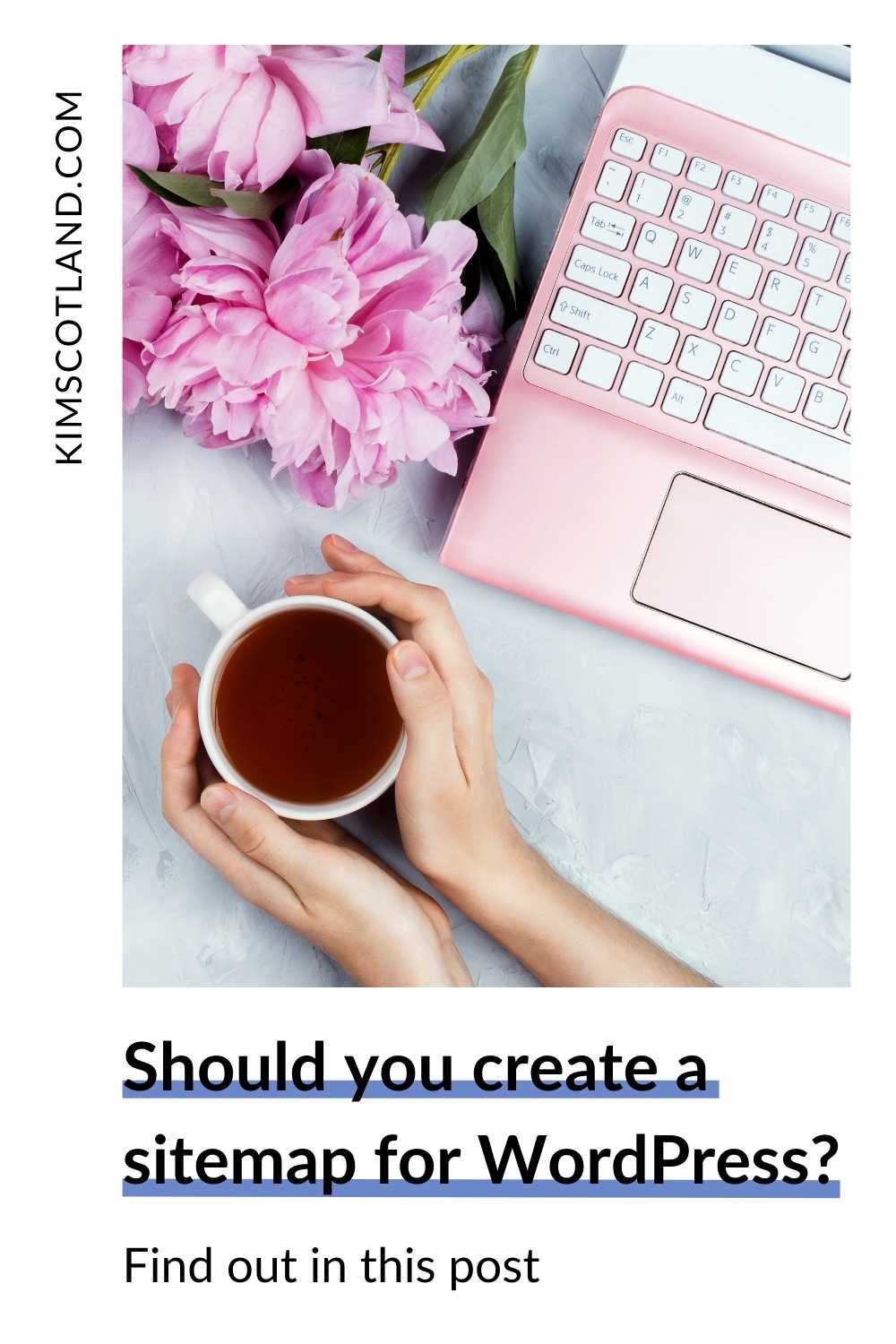 Pinterest optimised image with the text: should you create a sitemap for WordPress? Find out in this post.